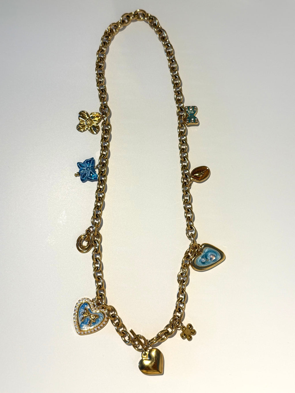 chunky toggle heart necklace