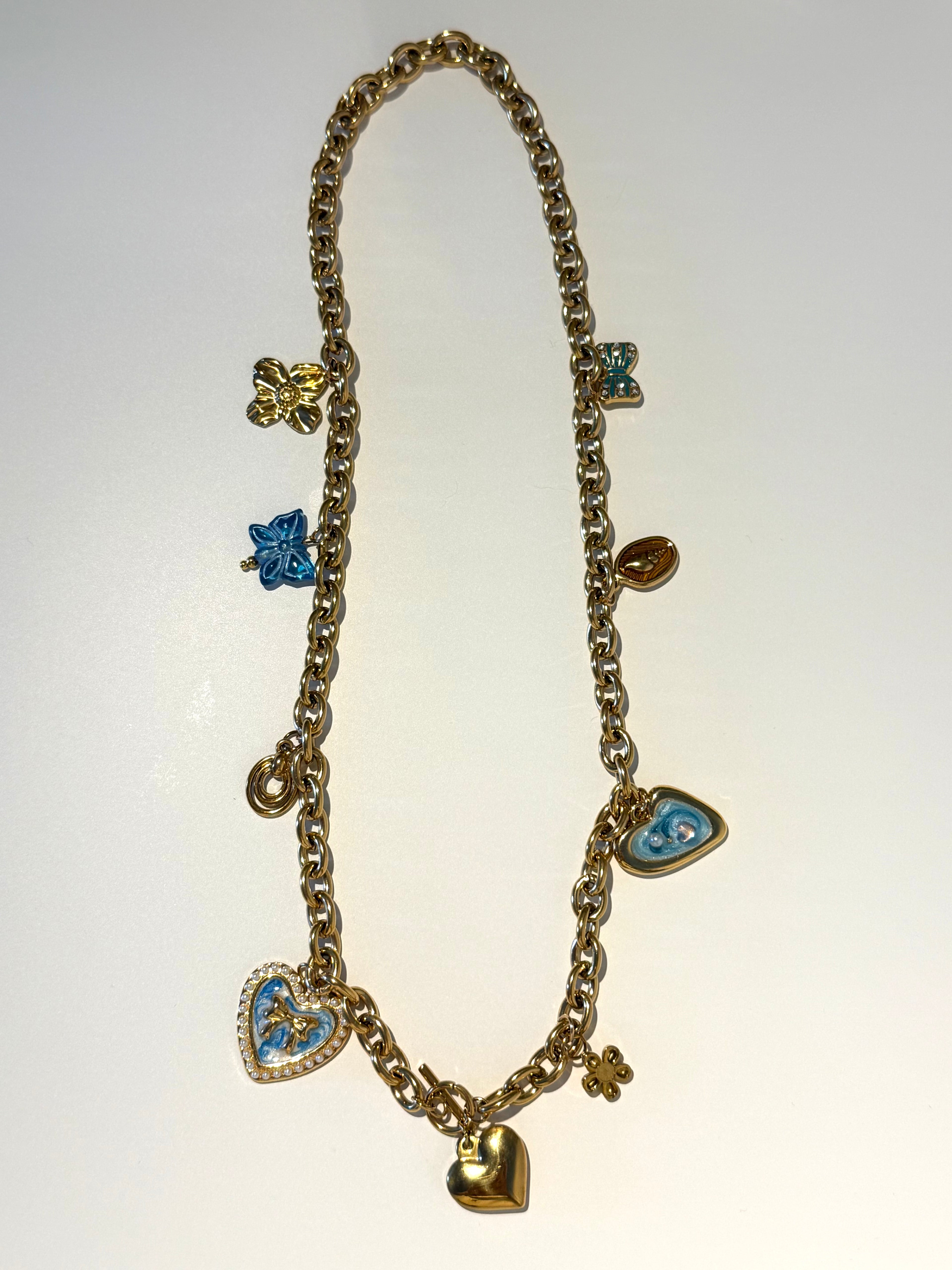 chunky toggle heart necklace
