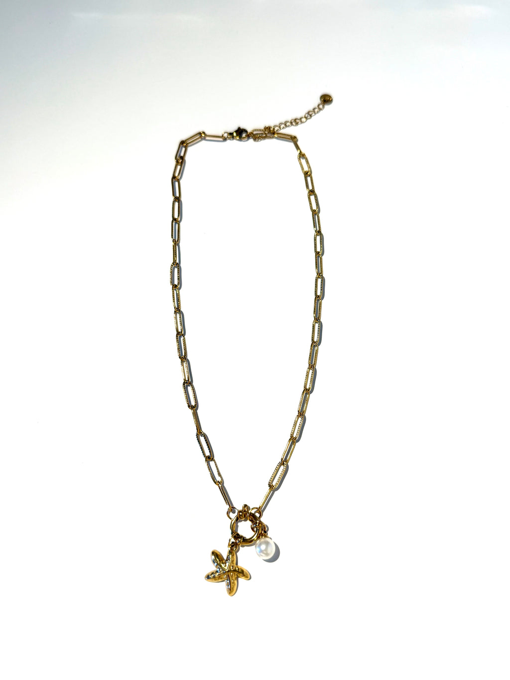 Pearl Star Clip Chain necklace