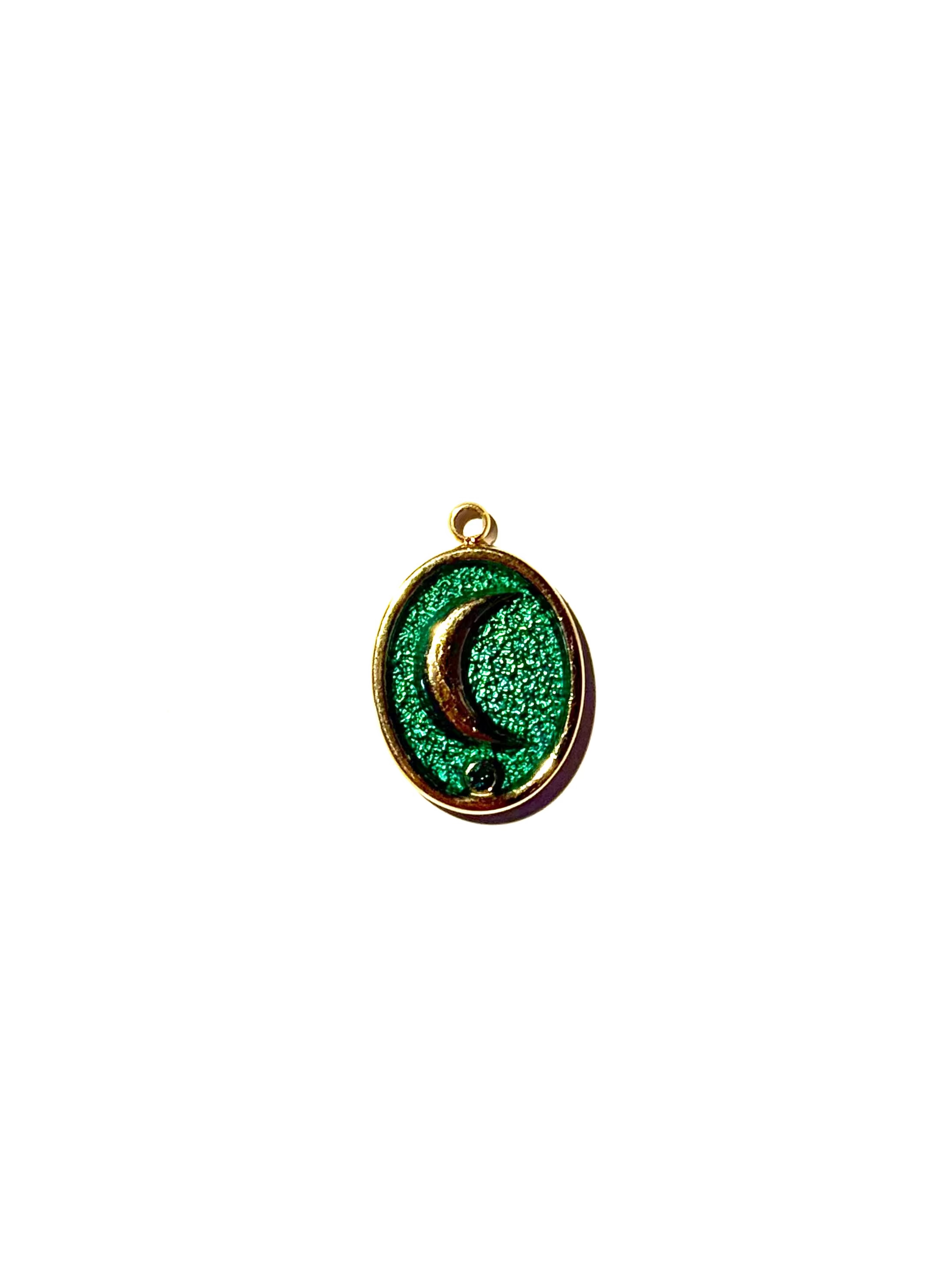 Emerald Moon Charm