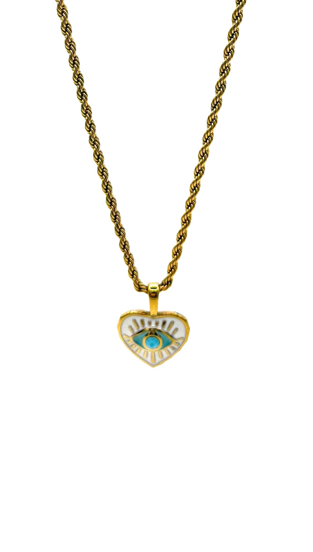 Evil Eye Heart Necklace
