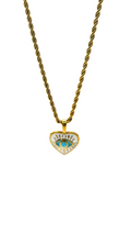 Evil Eye Heart Necklace