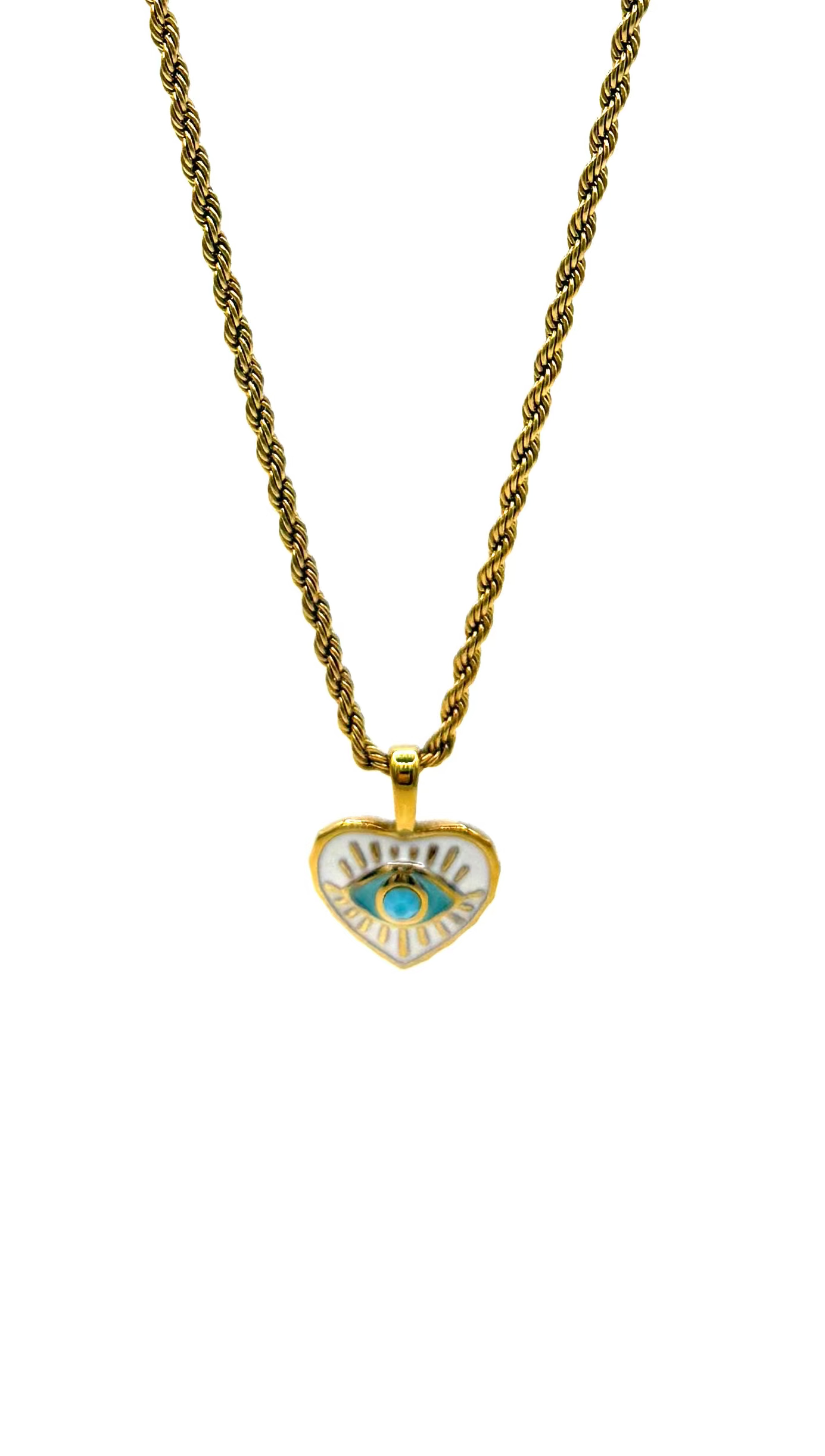 Evil Eye Heart Necklace