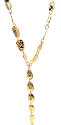 Golden Cascade Long Necklace