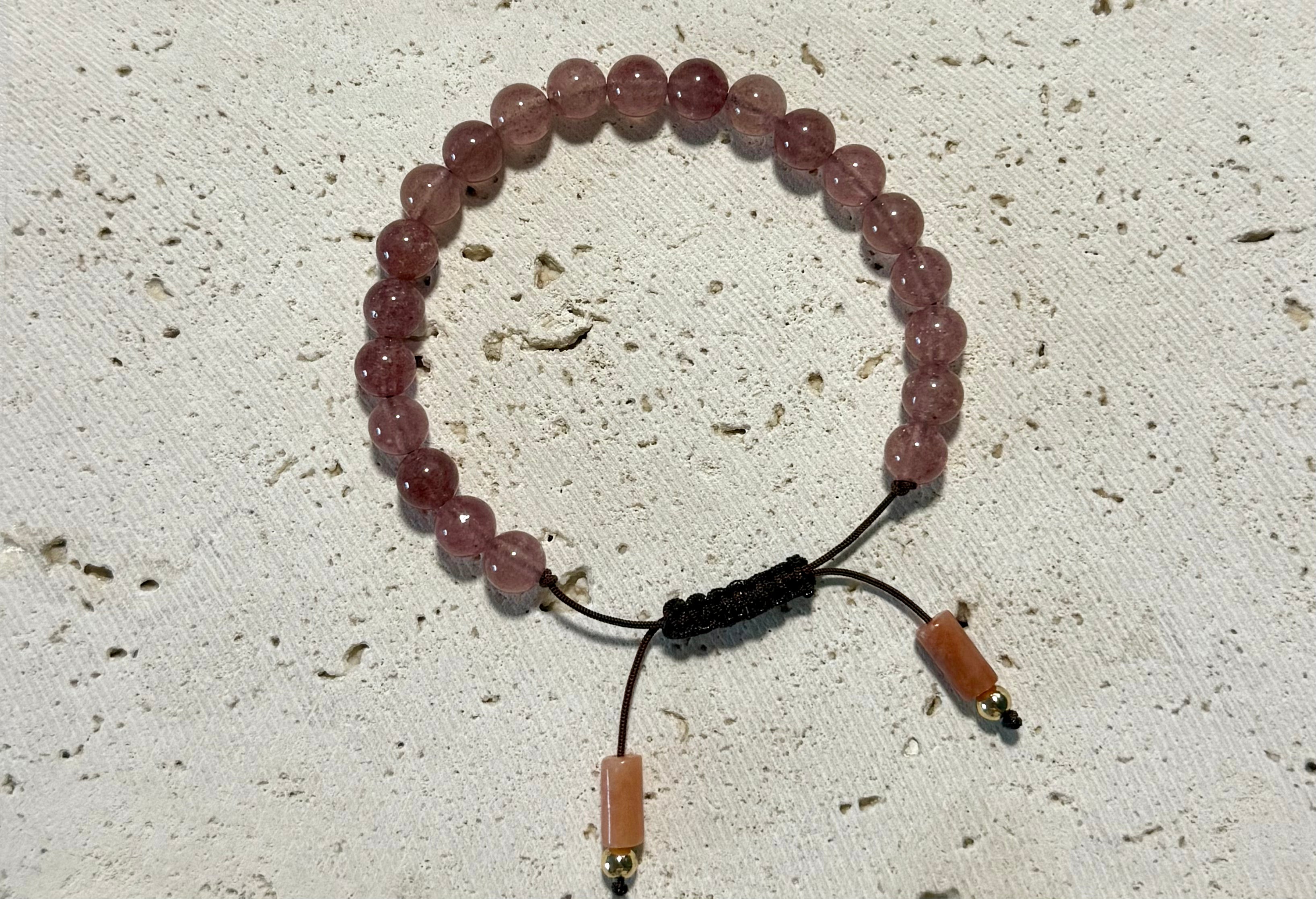 Strawberry Quartz Classic Bracelet