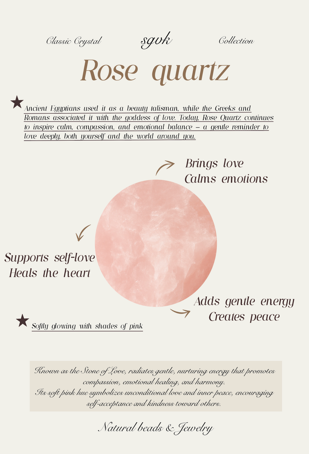 Rose quartz classic bracelet