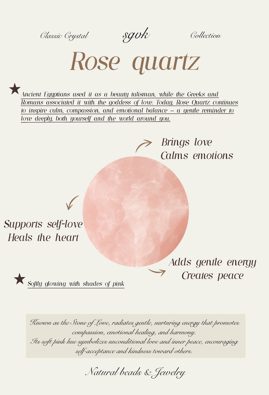 Rose quartz classic bracelet
